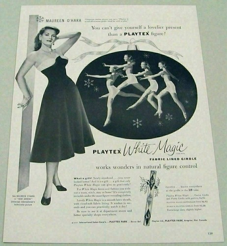 1953 print playtex white - print, ad