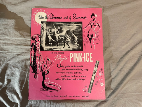 1951 playtex pink ice girdles - ice,