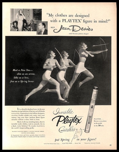 1952 playtex invisible girdles - playtex,