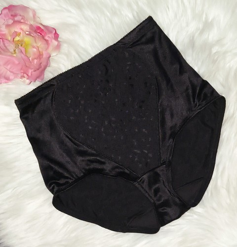 Vintage black satin playtex - black, 18